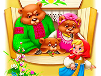 Раскраска Три медведя Раскраска Три медведя