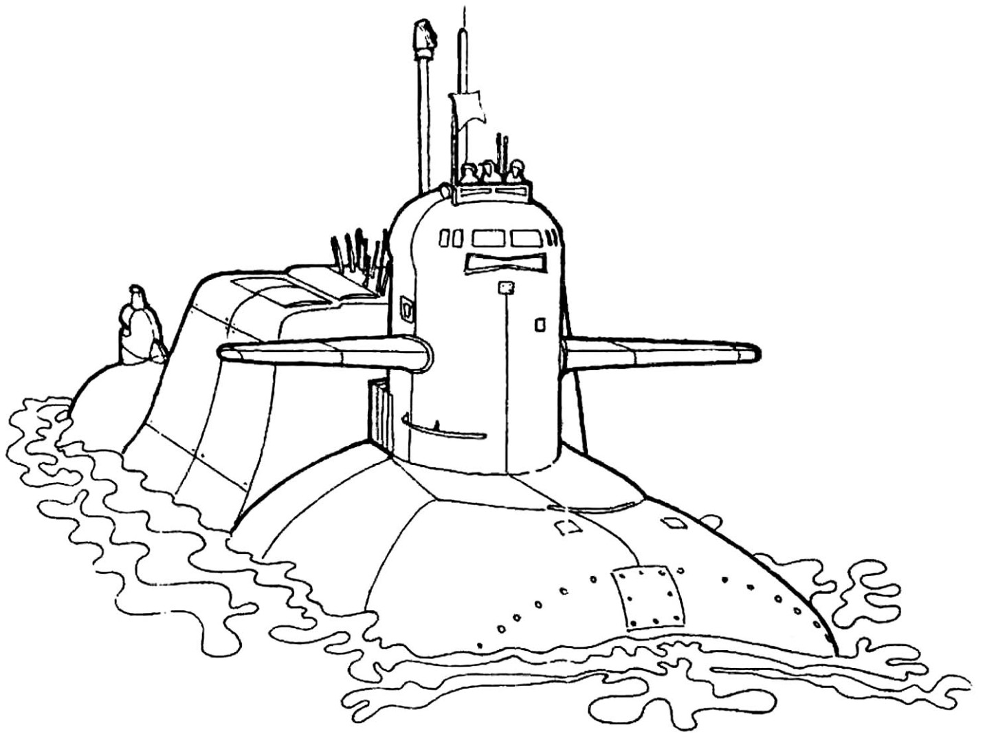 Подводные лодки раскраска