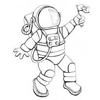 Скачать и распечатать раскраски космонавт