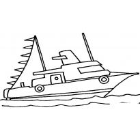 Раскраска катер raskraska-kater17