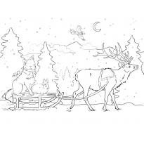 Раскраска санки raskraska-sanki58