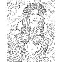 Раскраска русалка raskraska-rusalka37
