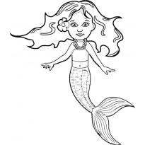 Раскраска русалка raskraska-rusalka38