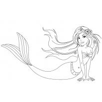 Раскраска русалка raskraska-rusalka52