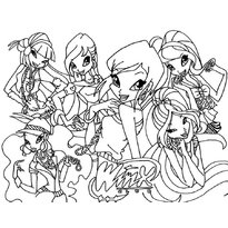 Картинки раскраски для девочек Винкс raskraski-kartinki-dlya-devichek-winx8