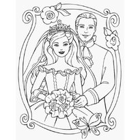 Раскраски Барби в красивых платьях raskraski-barbie53