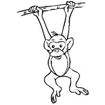 Раскраска обезьяна raskraska-obezanka57