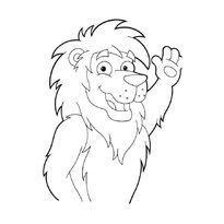 Лев раскраска raskraska-lev5