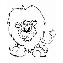 Лев раскраска raskraska-lev7