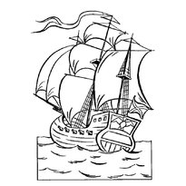 Раскраска корабль raskraska-korabl6