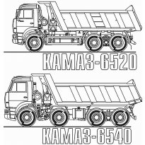Раскраска Камаз raskraska-kamaz10