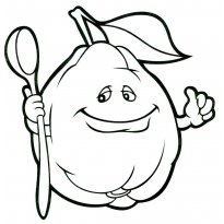 Раскраска груша raskraska-grusha32