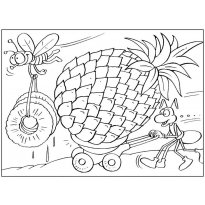 Раскраска ананас raskraska-ananas1