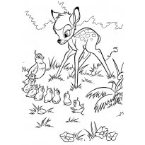 Раскраска Бэмби raskraska-bambi6