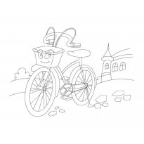Раскраска велосипед raskraska-velosiped31