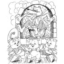 Раскраска Три поросенка raskraska-tri-porosenka6