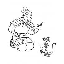 Раскраска Мулан raskraska-mulan48