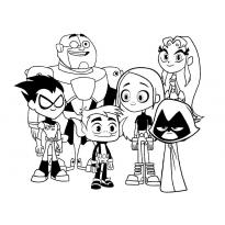 Раскраска Юные Титаны raskraska-iunie-titani20